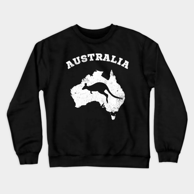 Australia Kangaroo Patriotic Symbol Vintage Crewneck Sweatshirt by Foxxy Merch